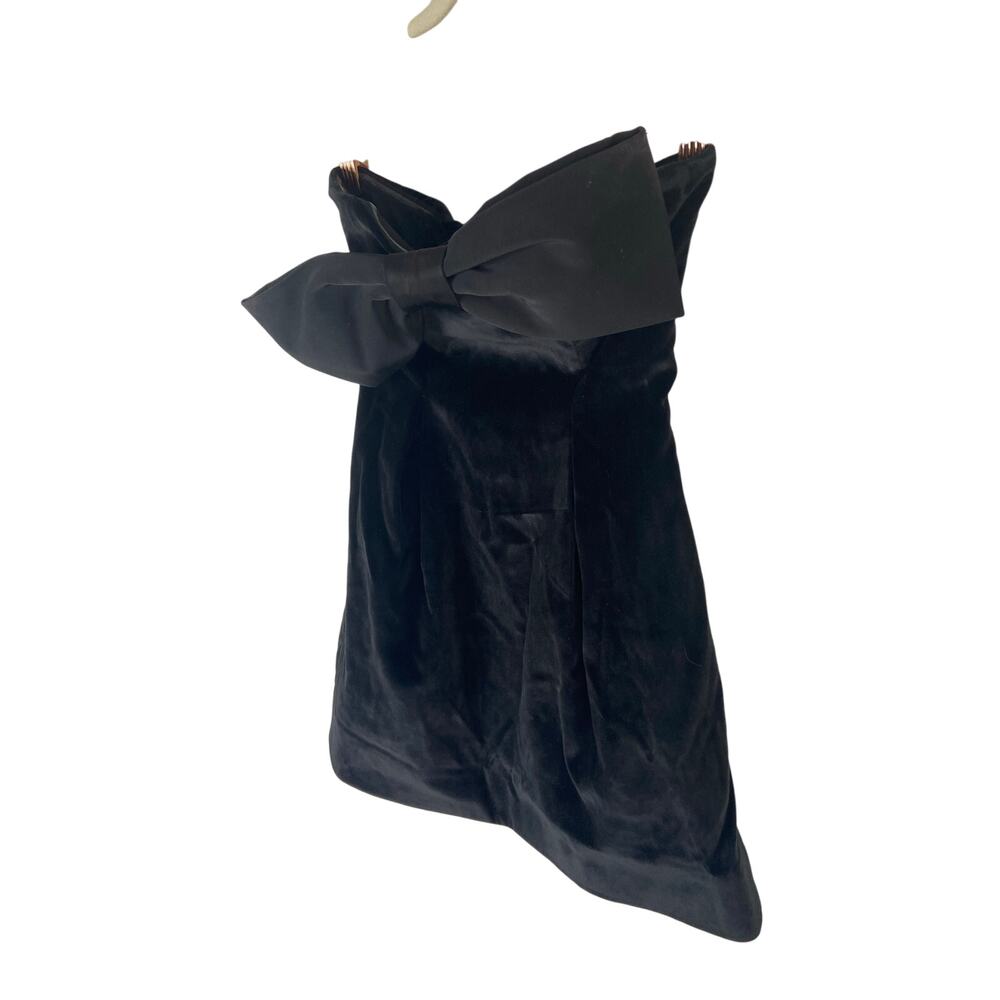 Stone Cold Fox Charlotte Velvet Mini Dress Strapless Cocktail Party LBD XXS 00 - Picture 5 of 10